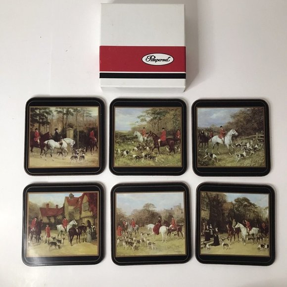 Pimpernel Kitchen Vintage Pimpernel Coasters Tally Ho Set Of 6